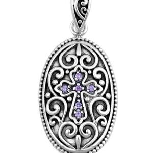 Silver Cross Pendant W/necklace